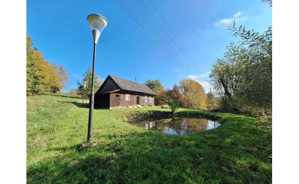 Brzozowa / Dom z bala ze stawem